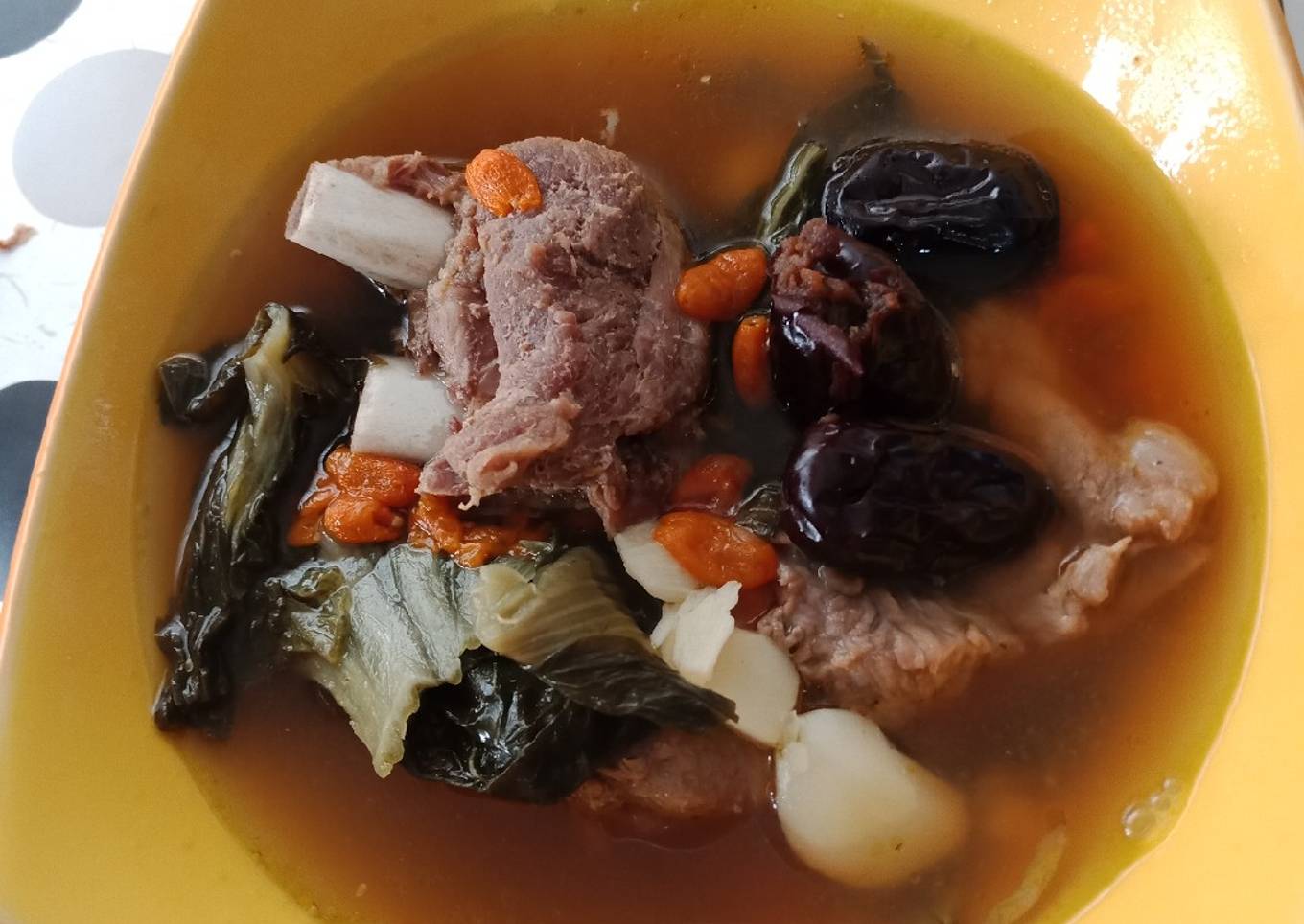 Bakut teh dengan sayur asin
