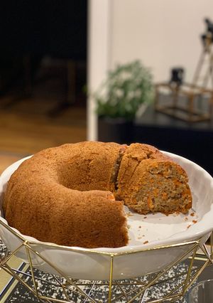 عکسی از دستور کیک هویج گردویی