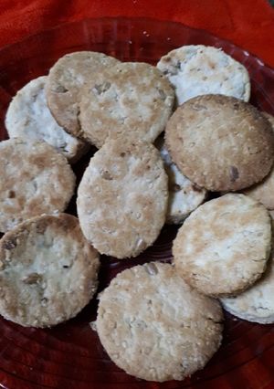 Una foto de Galletas de agua y semillas
