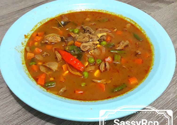 Resep Gulai Jantung Ayam (bumbu instant) Lezat