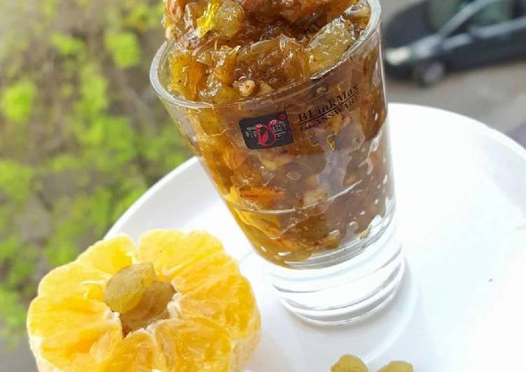 Recipe of Ultimate Kishmish orange chutney