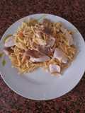 Fideos con Pollo y Setas