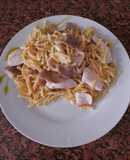 Fideos con Pollo y Setas