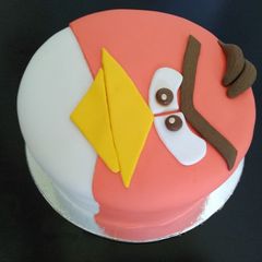 Angry bird fondant cake A picture of Angry bird fondant cake.