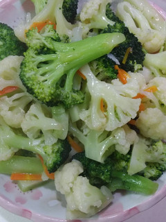 清炒雙色花椰菜 的食譜成品照片