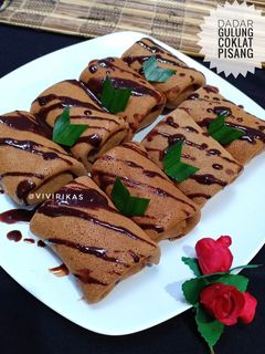 Foto resep Dadar Gulung Coklat Pisang