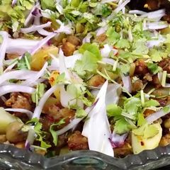White chana chaat A picture of White chana chaat.