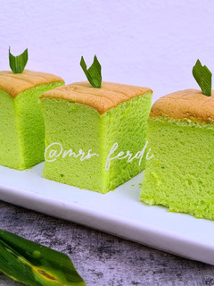 Foto resep Ogura Pandan cake anti gagal