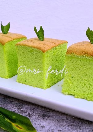 Foto resep Ogura Pandan cake anti gagal