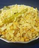 Cabbage Chana dal Poriyal