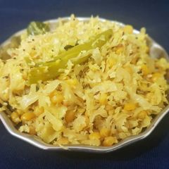 A picture of Cabbage Chana dal Poriyal.