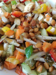 Una foto de Ensalada de lentejas