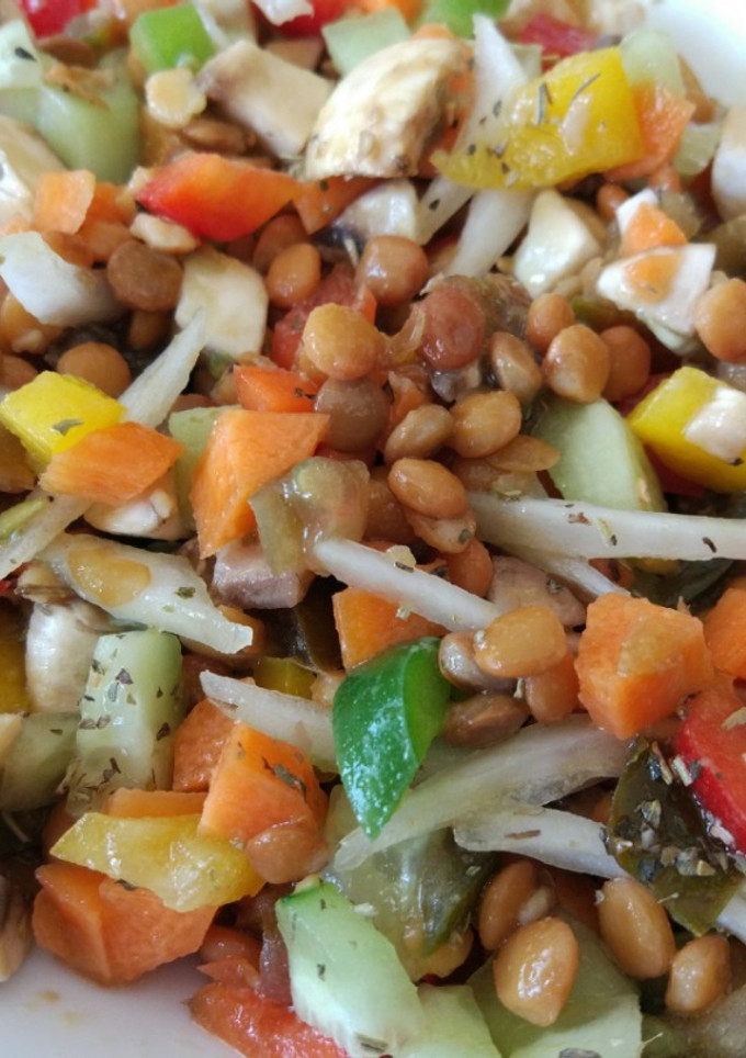 Una foto de Ensalada de lentejas