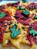 PAN NAAN Con🍕Cheddar🧀 y Chorizo Español...!