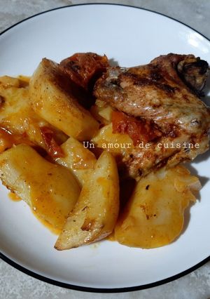 Une photo de Ailerons de poulet à la pomme de terre rôtis 🍴