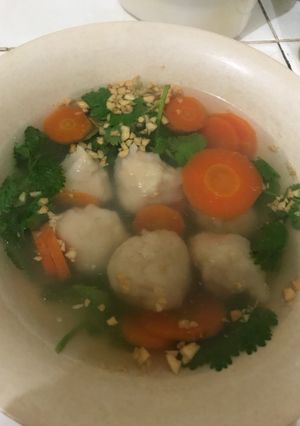 Foto resep Soup bakso ikan tenggiri sehat Buat anak