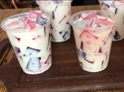 Una foto de gelatina de lechera