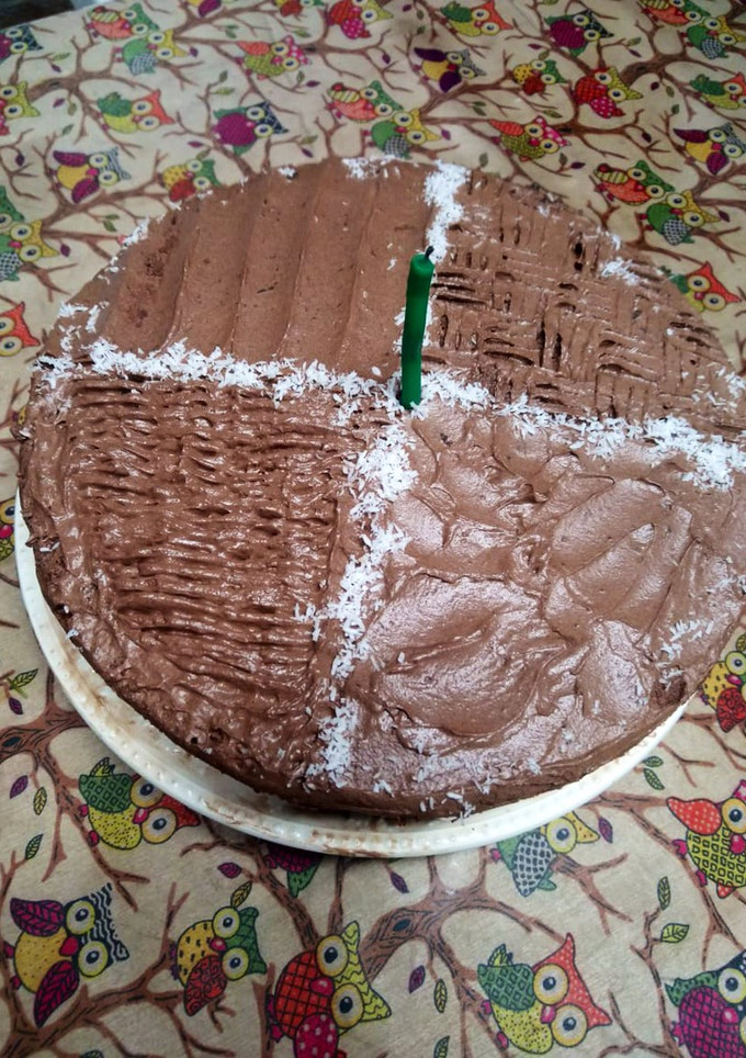 Una foto de Torta de cumpleaños sencilla