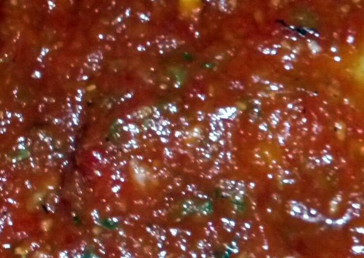 Recipe of Quick Roasted red bell pepper sauce