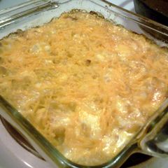 A picture of mac n cheese.