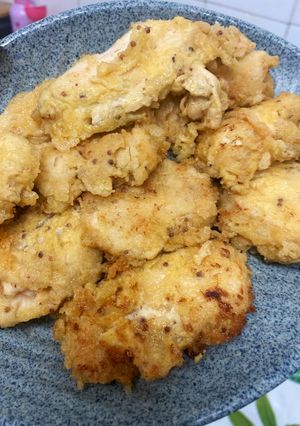 Una foto de Pollo macerado con soja, mostaza y miel 🍯