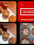 Muffins de Yogur y Avena con Fresas