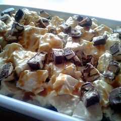 A picture of Snickers Carmel Apple Salad (I found this on Facebook).