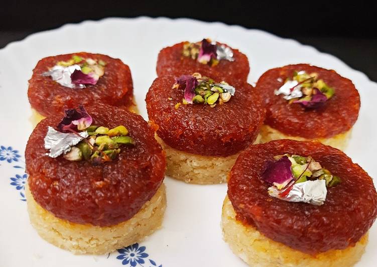 Recipe of Speedy 3C Burfi or Carrots Cashews Coconut Burfi