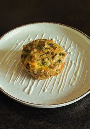 Foto di Muffin di piselli e orzo con pecorino e quartirolo