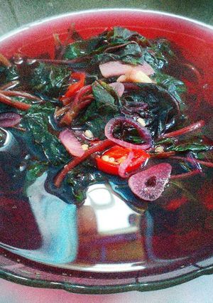 Foto resep Sayur bening bayam Merah