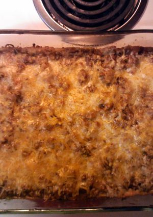 A picture of Turkey Enchilada Casserole.