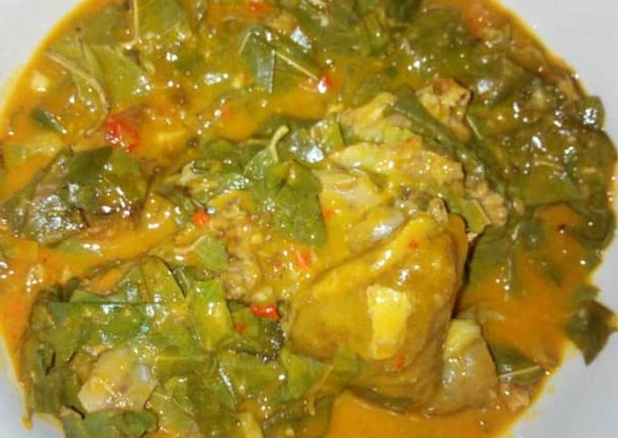 Oha soup with goat meat