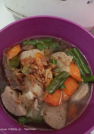 Foto resep Sup Daging Mix Bakso