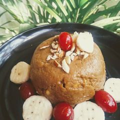 Jaggery Oats halwa A picture of Jaggery Oats halwa.