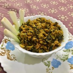 A picture of Green pyaz ki sabzi.