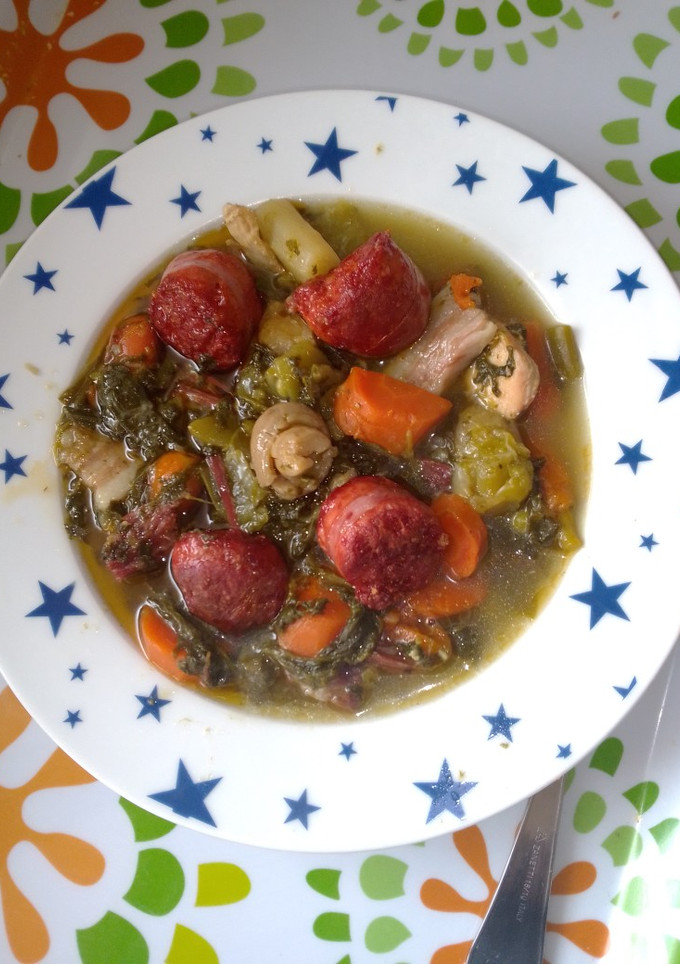 Una foto de Mix de verduras con tropezones de chorizo ibérico