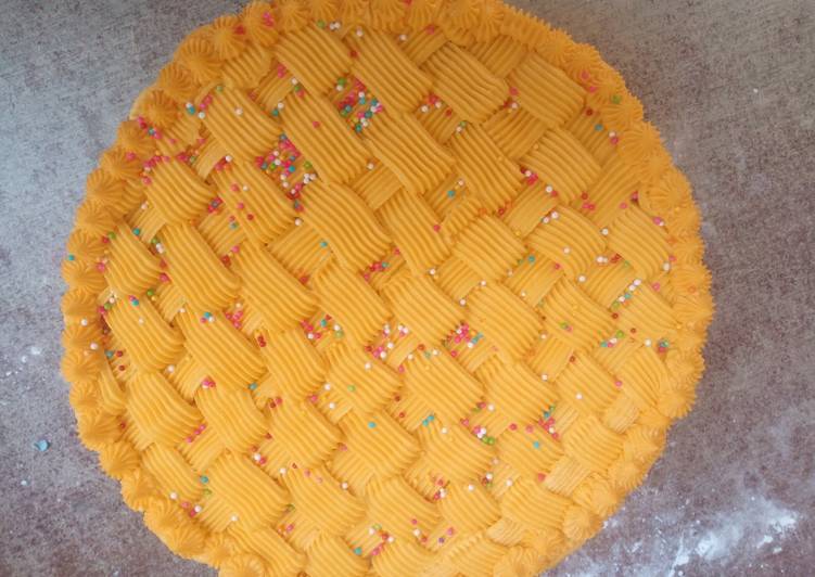 Simple Way to Prepare Super Quick Homemade Basket buttercream cake