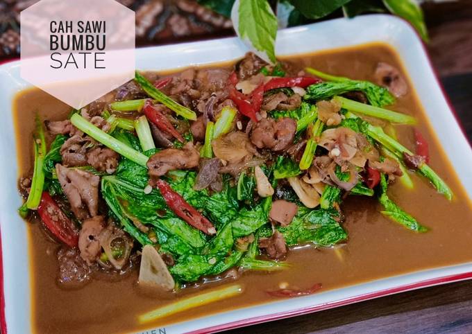 Wajib coba! Resep membuat Cah Sawi Bumbu Sate  enak