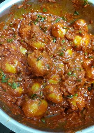 A picture of Garlic baby potato #Bangalore.