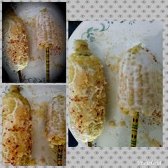 A picture of Mexican corn - sweet & spicy.