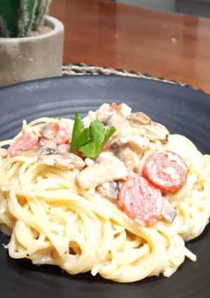 Foto resep Spagheti Alfredo