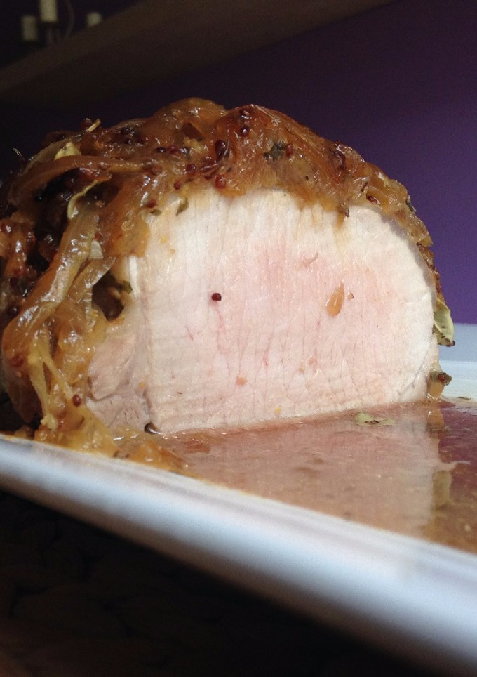 Una foto de Cinta de lomo de cerdo a la mostaza y miel