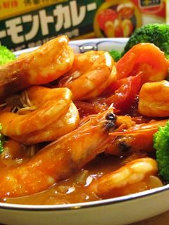 【好侍咖哩】咖哩番茄蝦 的食譜成品照片