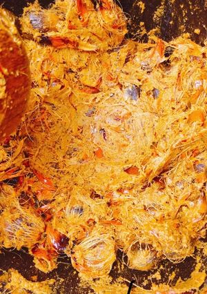A picture of How to extract palm oil.