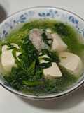 Sayur Bening Tahu,Selada Air dan adonan ikan dace