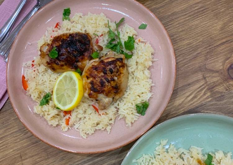 Step-by-Step Guide to Prepare Speedy Sticky chicken and pilau rice