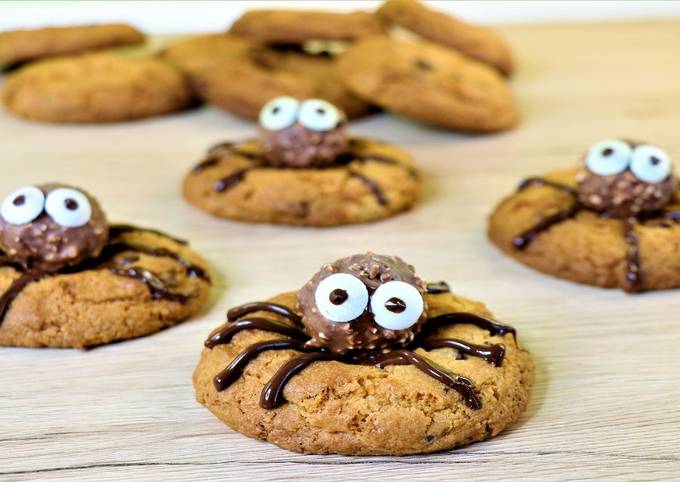 Spider Cookies | Chocolate Chips Cookies | Halloween Cookies