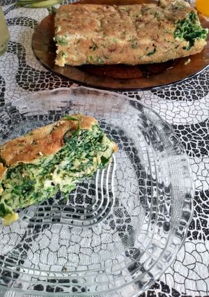 Una foto de Budín de espinaca en olla