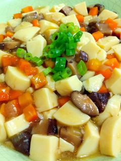 Foto resep Mun Tofu / Tahu Jepang 🥚🥕🍄🧅