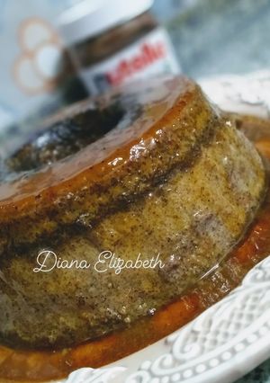 Una foto de Flan de chocolate y Nutella.🤩👩🏼‍🍳🍮